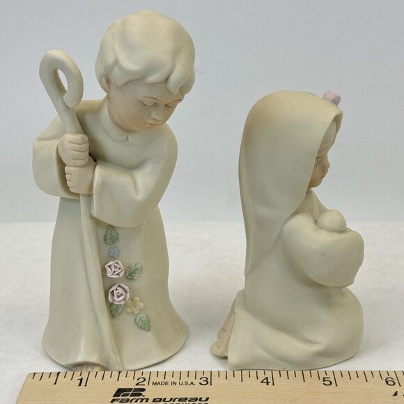 Vintage Homco 1992 Nativity Figurines Mizuno Porcelain Joseph Mary Baby Jesus - Picture 10 of 11